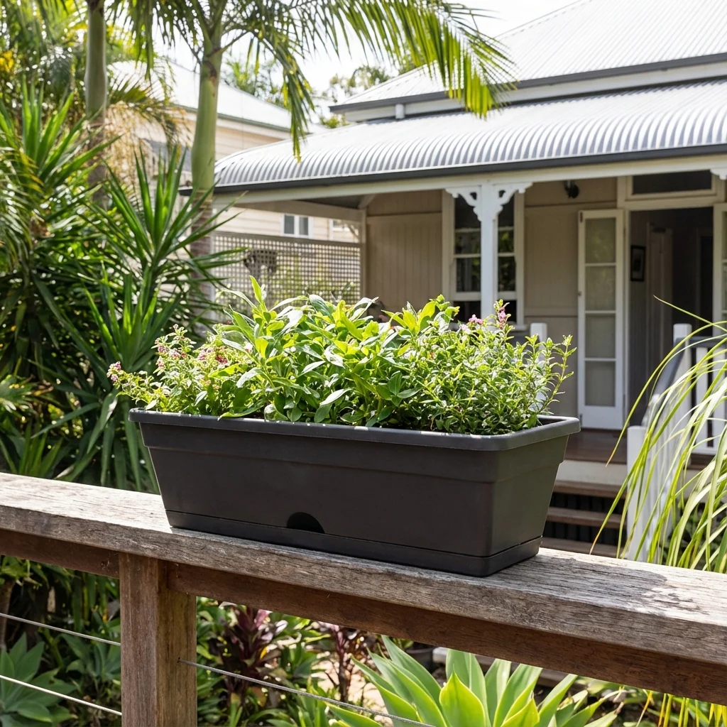 Charcoal Outdoor Garden Up Pot - 495mm - Image 2
