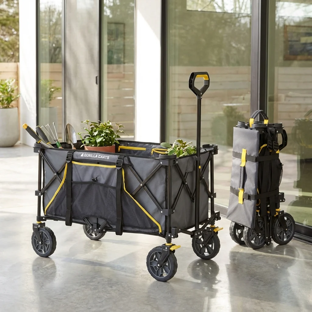 Gorilla Carts Folding Sports Wagon - 180 Litres