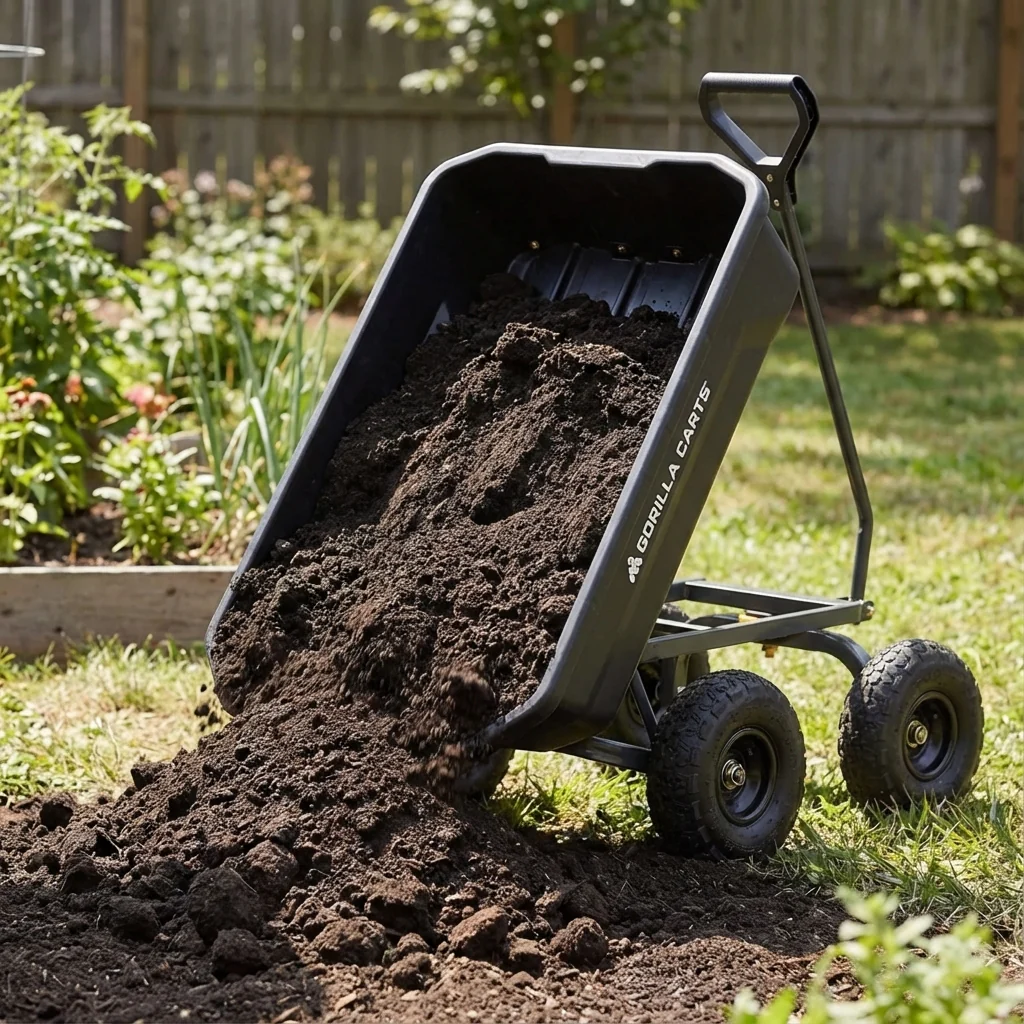 Gorilla Carts Poly Dump Cart - 115L - Image 2