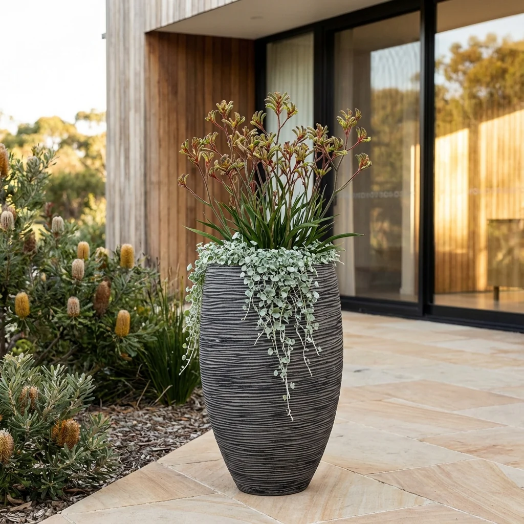Rib Outdoor Plant Pot - Various sizes available - Image 3