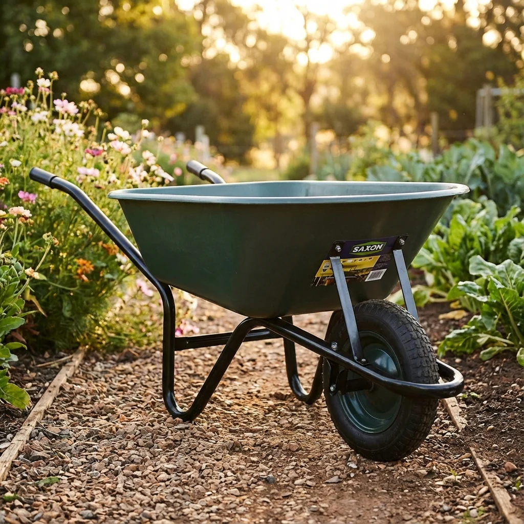 Saxon Poly Tray Garden Wheelbarrow - 60 Litres