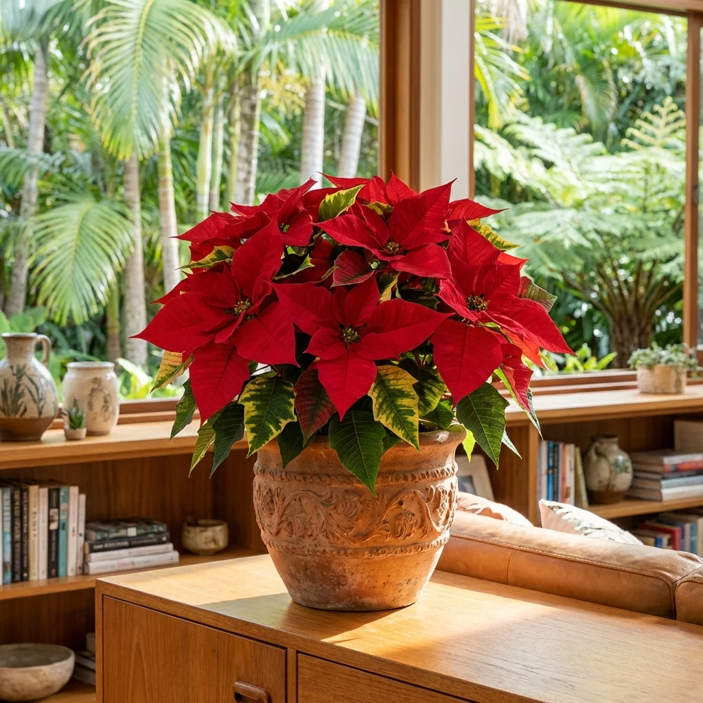 Tapestry Poinsettia - Euphorbia pulcherrima ‘Tapestry’